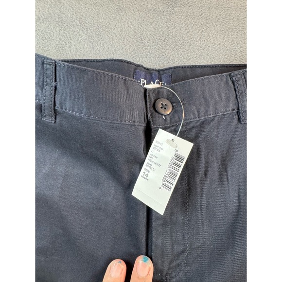 Children’s place navy uniform shorts size 14 Husky - Picture 3 of 8